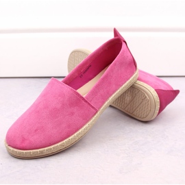 Espadrilles à enfiler en daim pour femme, rose Potocki W16009 6