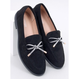 Mocassins femme Saras en daim noir le noir 5