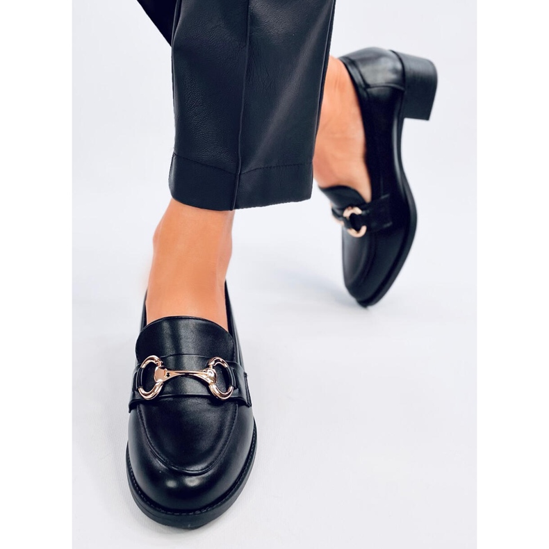 Mocassins à talons Pontei noirs 1