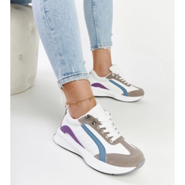Baskets multicolores sur la plateforme Taima blanche 2
