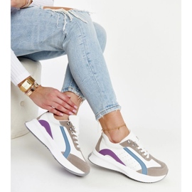 Baskets multicolores sur la plateforme Taima blanche 1