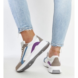 Baskets multicolores sur la plateforme Taima blanche 4