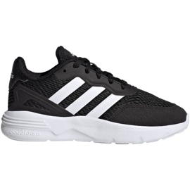 Chaussures Adidas Nebzed Lifestyle Lace Running Jr HQ6144 noir 1