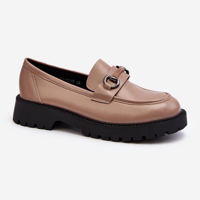 Vinceza Mocassins Femme En Cuir Écologique Beige Ledda 2