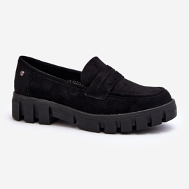 Vinceza Mocassins en daim écologique pour femmes noirs par Seravisa le noir 1