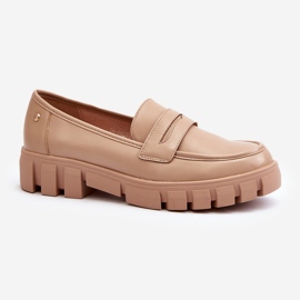 Vinceza Mocassins Femme En Cuir Écologique Beige Seravisa 1