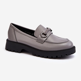 Vinceza Mocassins Femme En Cuir Eco Gris Ledda 2