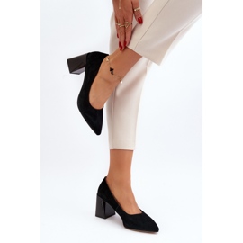 Vinceza Escarpins Alessyndra en daim noir sur talon haut le noir 6