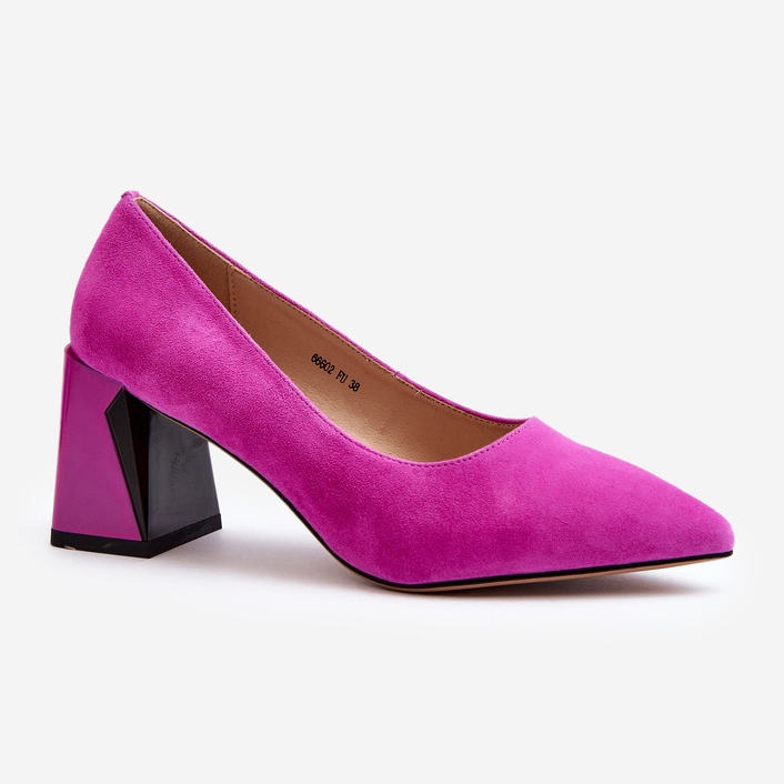 Vinceza Escarpins à talons hauts en daim fuchsia Alessyndra rose 1