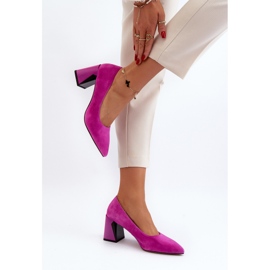 Vinceza Escarpins à talons hauts en daim fuchsia Alessyndra rose 3