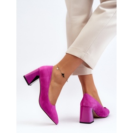 Vinceza Escarpins à talons hauts en daim fuchsia Alessyndra rose 8
