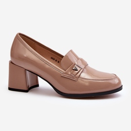 Vinceza Escarpins à talons hauts vernis beiges Felicijana 2