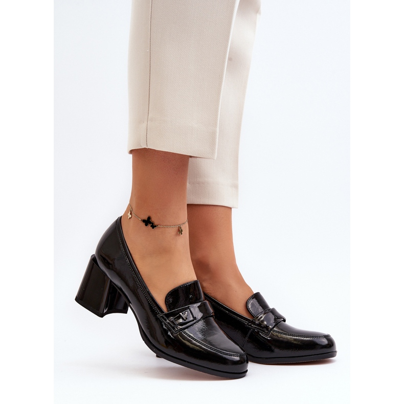 Vinceza Escarpins à talons hauts vernis noirs Felicijana le noir 2