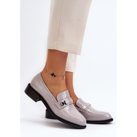 Vinceza Mocassins gris vernis pour femmes Nerilaja 2