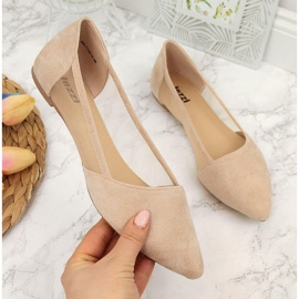 Ballerines spitz beiges pour femme eVento 1