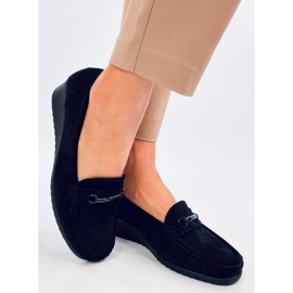 Mocassins compensés noirs indiens le noir 2