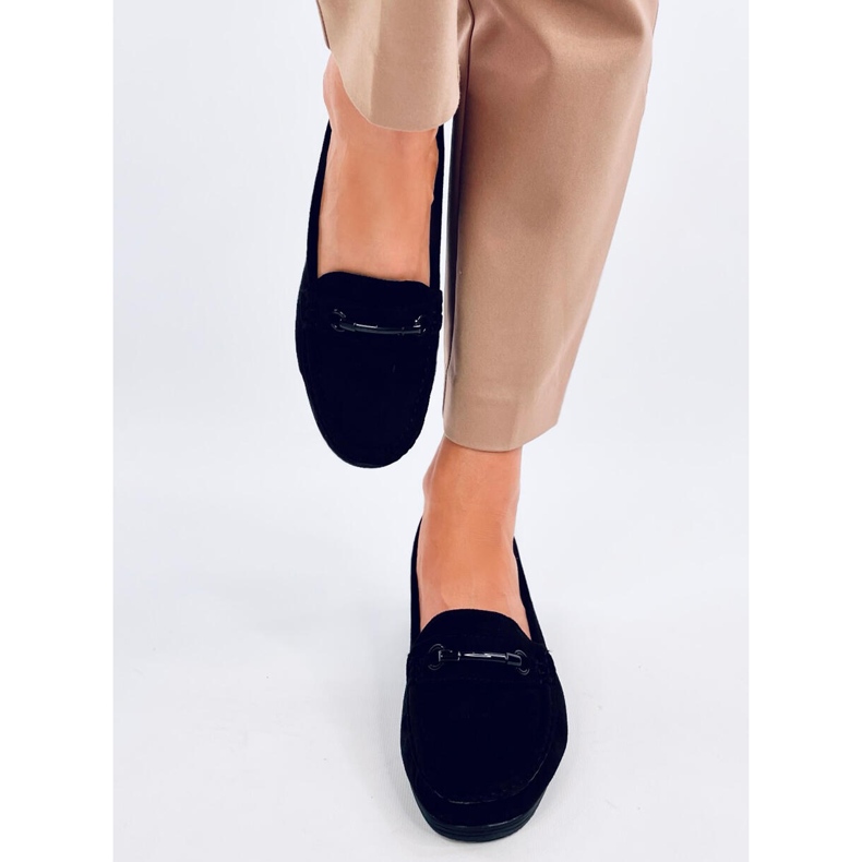 Mocassins compensés noirs indiens 1