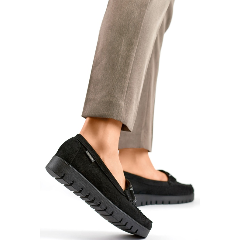 Mocassins noirs pour femme avec semelle confortable 2