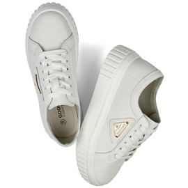 Chaussures de sport blanches pour femmes en cuir naturel, chaussures de sport en cuir pour femmes 1