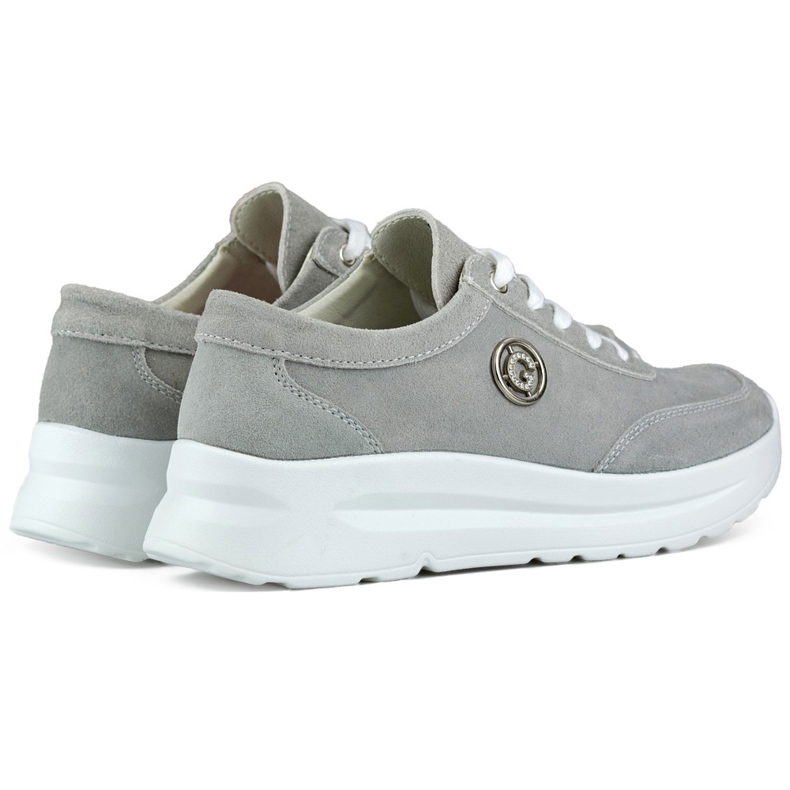 Baskets pour femmes en cuir naturel en gris 1 Baskets pour femmes en cuir naturel en gris 1