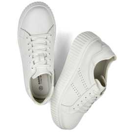 Chaussures de sport blanches pour femmes en cuir naturel, chaussures en cuir pour femmes 1