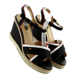 Sandales compensées Tomy 1234 noir le noir 3