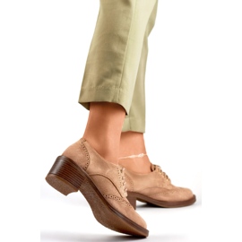 Bottes en daim pour le printemps, chaussures à talons hauts pour femmes beige 5