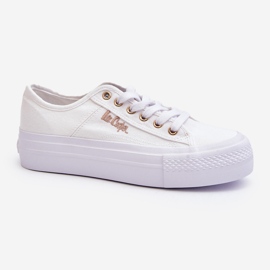 Baskets à plateforme pour femmes Lee Cooper LCW-24-31-2725 Blanc blanche 2