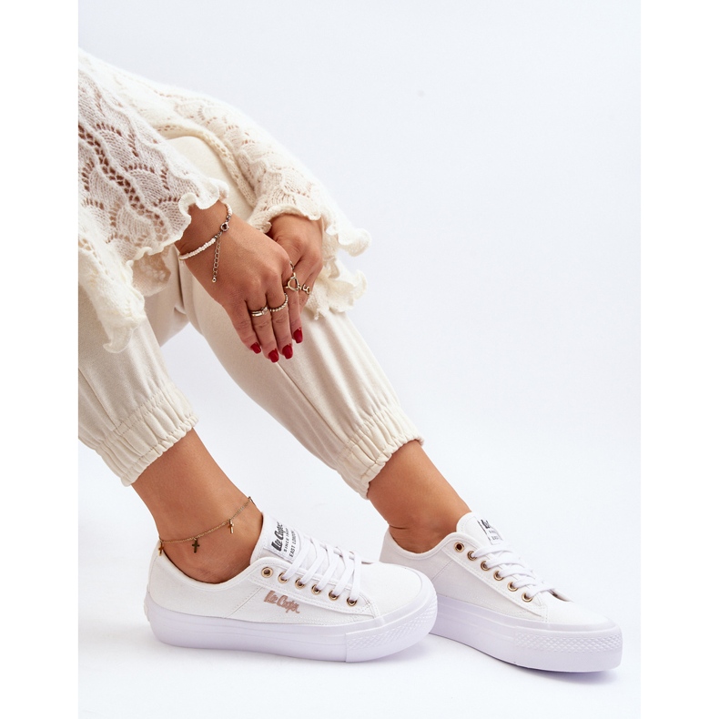 Baskets à plateforme pour femmes Lee Cooper LCW-24-31-2725 Blanc 1