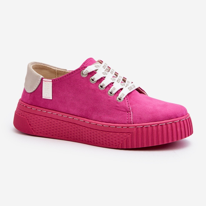 Baskets pour femmes avec système de mousse à mémoire de forme Big Star NN276004 Fuchsia rose 2