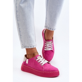 Baskets pour femmes avec système de mousse à mémoire de forme Big Star NN276004 Fuchsia rose 5