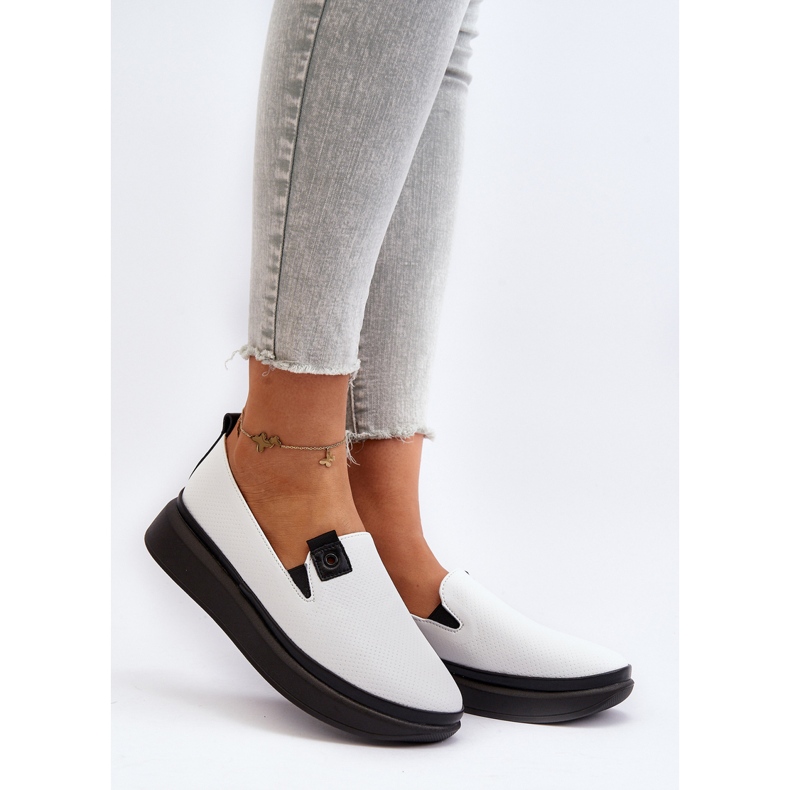 Vinceza Espadrilles en cuir pour femmes sur la plateforme Tigera blanc 2