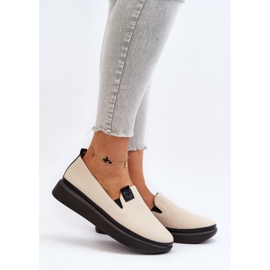 Vinceza Espadrilles en cuir pour femmes sur la plateforme beige Tigera 2