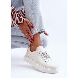 Vinceza Baskets en cuir avec décorations pour femmes, Dysuria blanche 1 Vinceza Baskets en cuir avec décorations pour femmes, Dysuria blanche 1