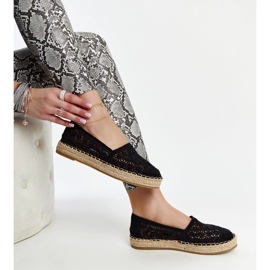 Espadrilles en dentelle noire sur la plateforme Samra 2 Espadrilles en dentelle noire sur la plateforme Samra 2