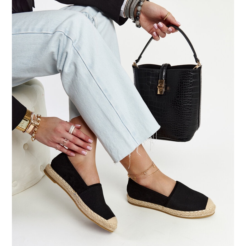 Espadrilles noires brillantes sur la plateforme Ming le noir 1 Espadrilles noires brillantes sur la plateforme Ming le noir 1