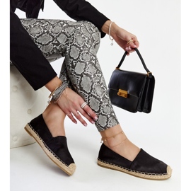 Espadrilles noires brillantes à plateforme Caithlin le noir 1