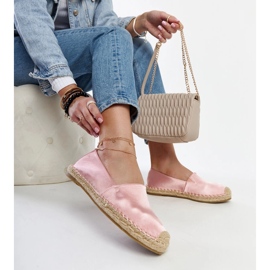 Espadrilles brillantes rose clair à plateforme Caithlin 1