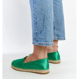 Espadrilles vertes brillantes à plateforme Caithlin 4