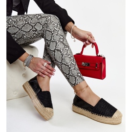 Espadrilles plateforme Danica noires 1