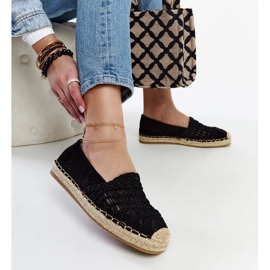 Espadrilles noires ajourées par Gordana 1