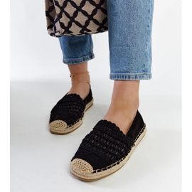 Espadrilles noires ajourées par Gordana le noir 2