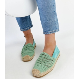 Espadrilles ajourées menthe Gordana vert 3