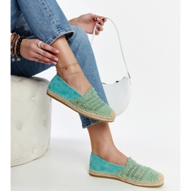 Espadrilles ajourées menthe Gordana vert 2