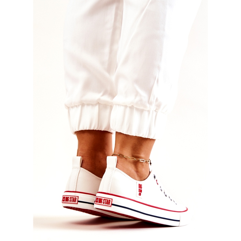 Baskets Cuir Big Star JJ274130 Blanc blanche 3