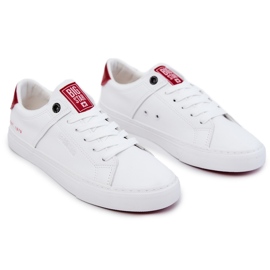 Baskets Homme En Cuir Ecologique Big Star JJ174106 Blanc et Rouge blanche 4