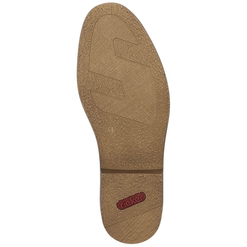 Chaussures ajourées élégantes et confortables en cuir pour hommes, bleu marine Rieker 13431-14 1