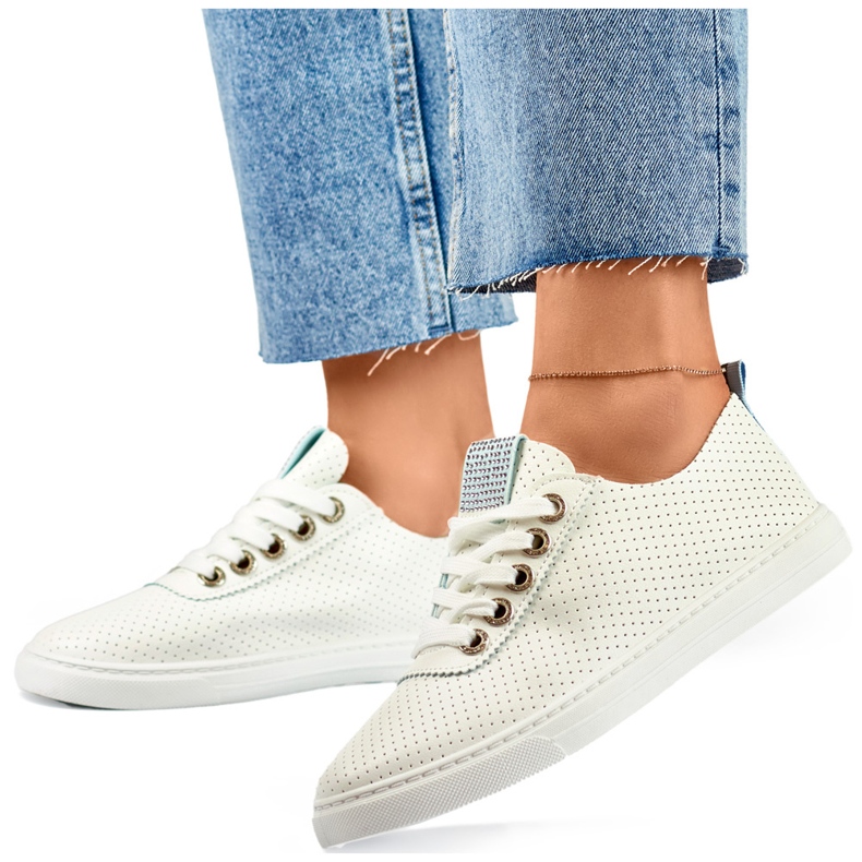 Baskets ajourées blanches, baskets ajourées femme 1
