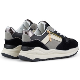 Chaussures de sport décontractées pour femmes, baskets noires 1