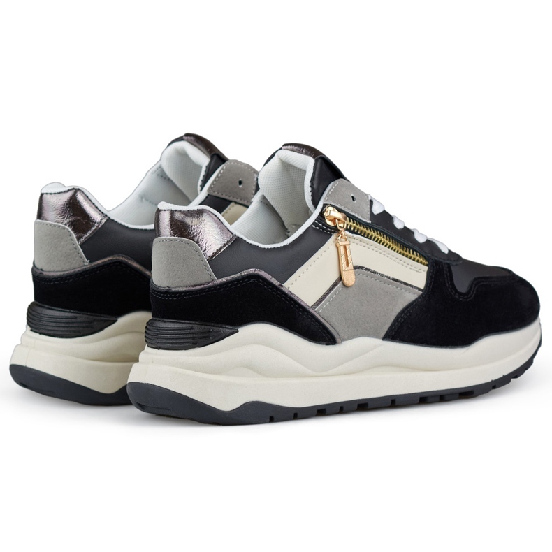 Chaussures de sport décontractées pour femmes, baskets noires le noir 1